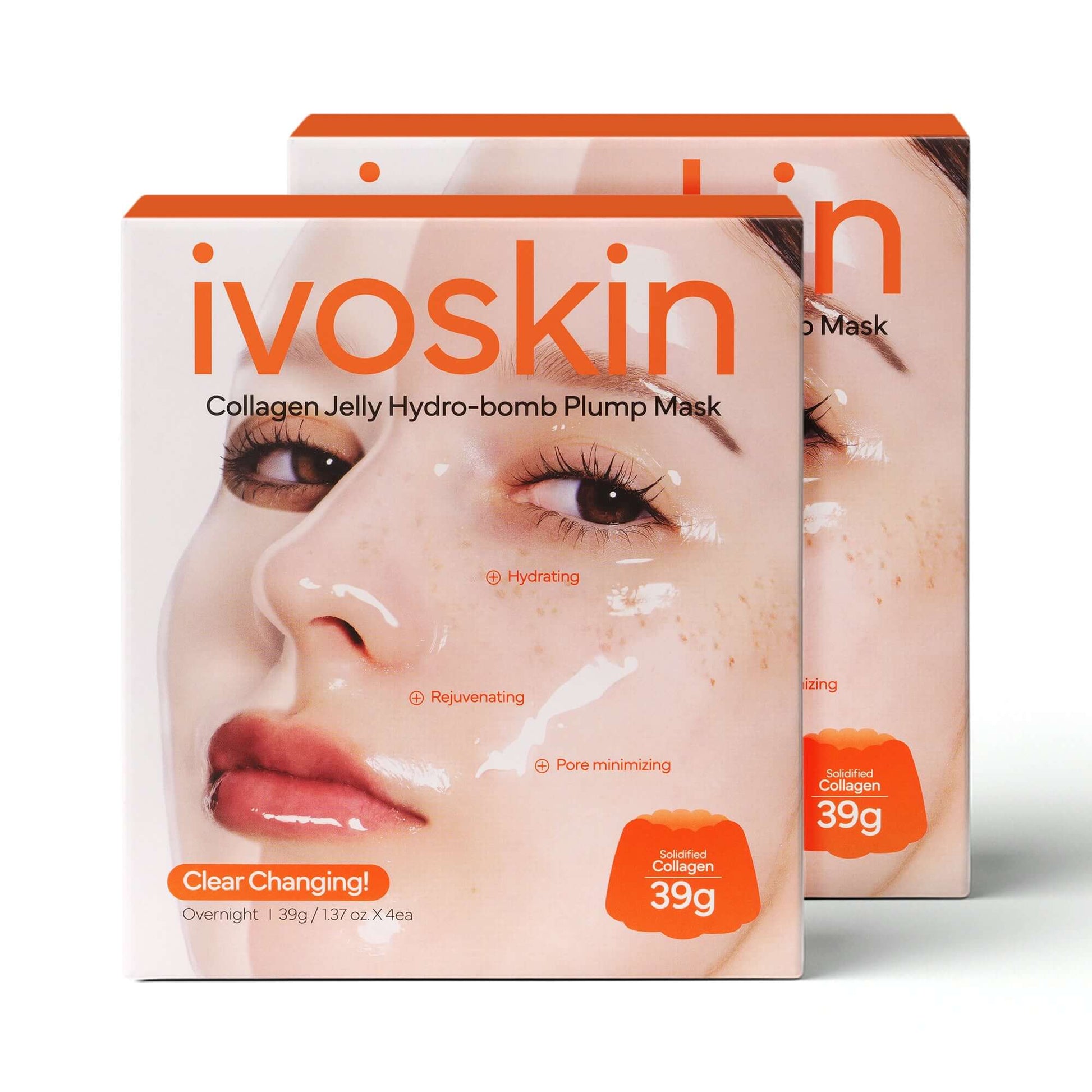 Collagen Jelly Hydro-bomb Plump Mask(4ea) - ivoskin
