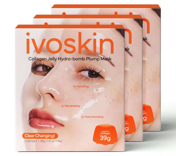 Collagen Jelly Hydro-bomb Plump Mask(4ea) - ivoskin