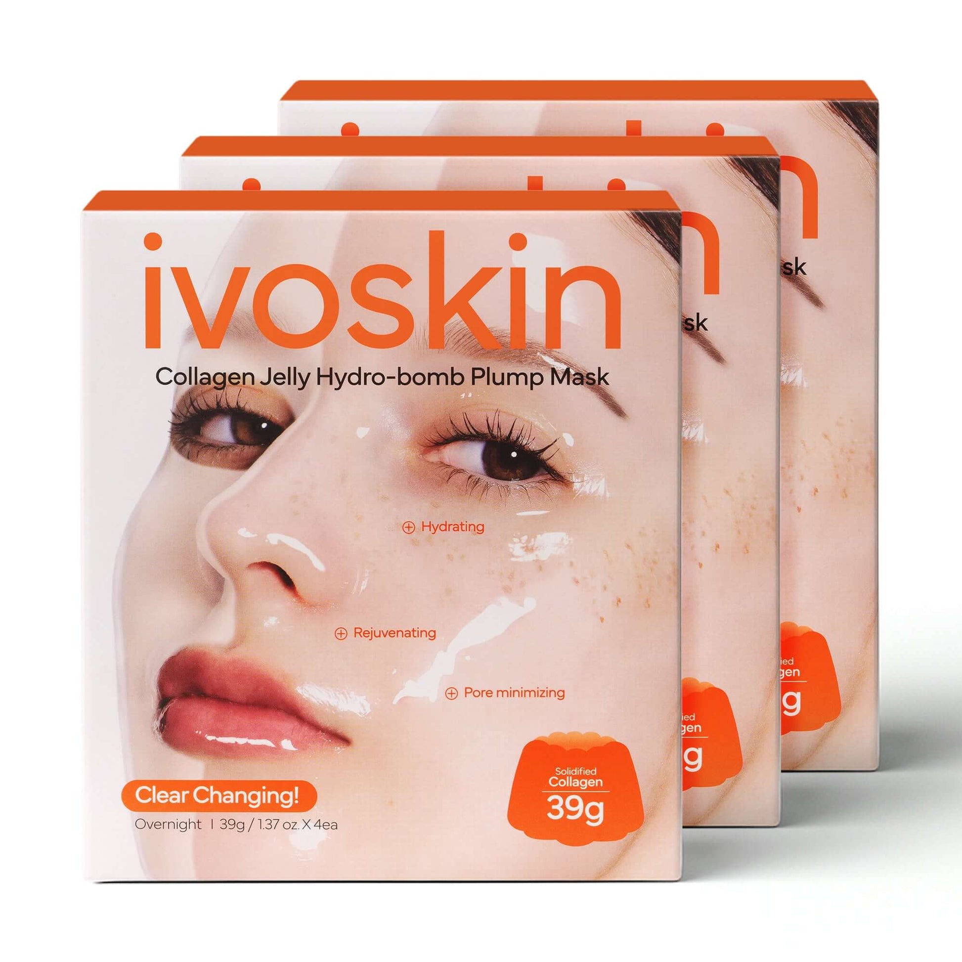 Collagen Jelly Hydro-bomb Plump Mask(4ea) - ivoskin