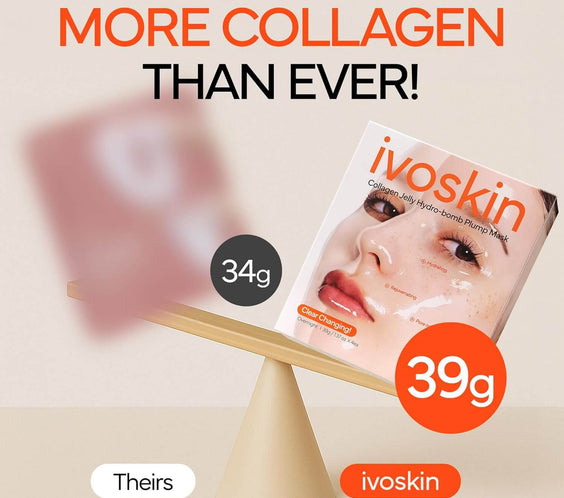 Collagen Jelly Hydro-bomb Plump Mask(4ea) - ivoskin