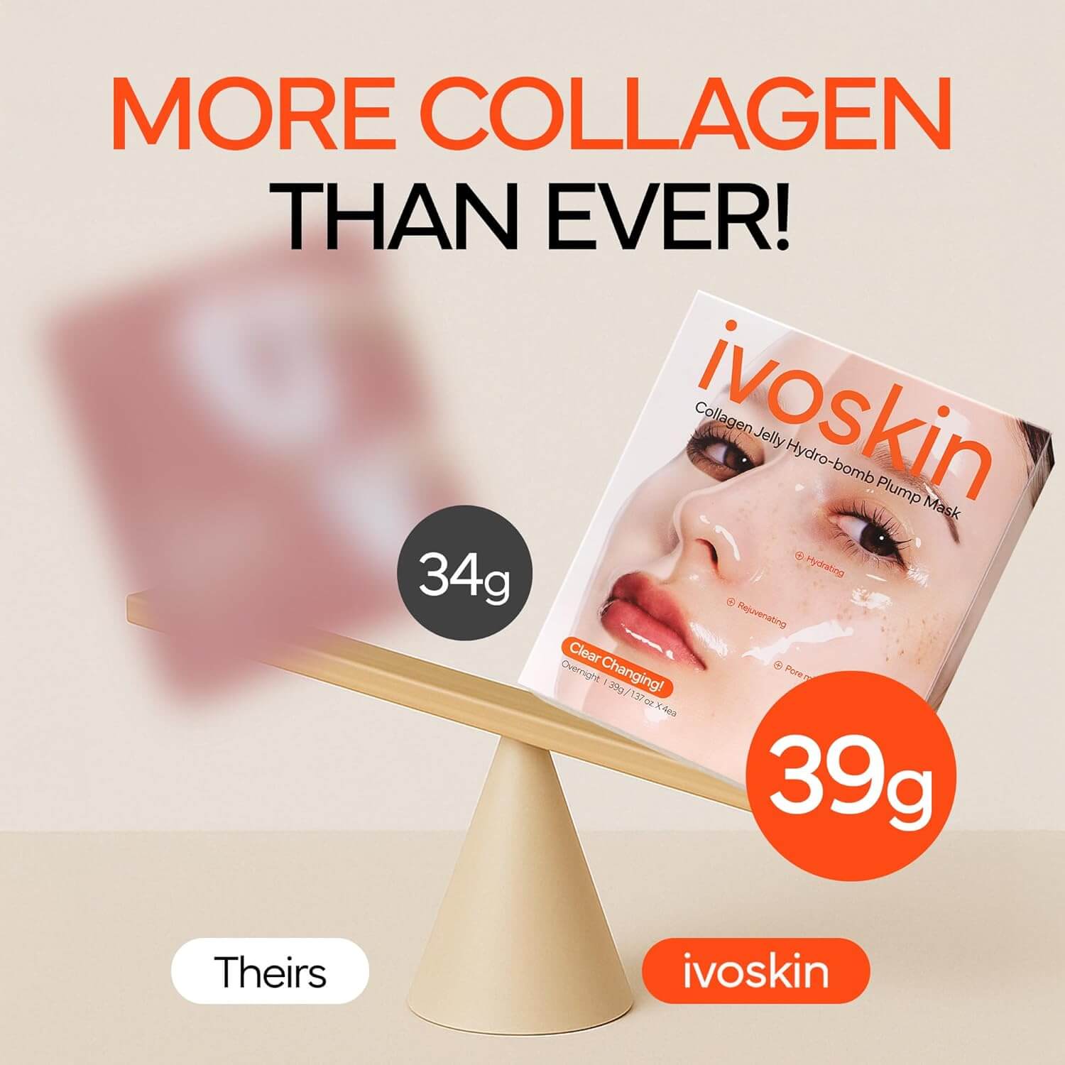 Collagen Jelly Hydro-bomb Plump Mask(4ea) - ivoskin
